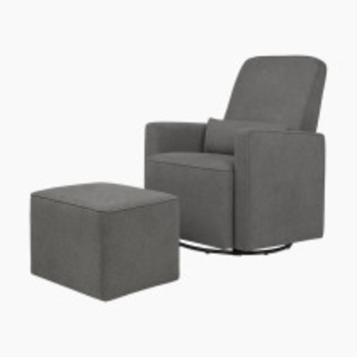 daVinci Olive Glider and Ottoman - Dark Grey
