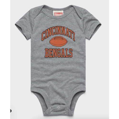 Cincinnati Bengals Gridiron Baby One Piece | Baby NFL One Piece – HOMAGE