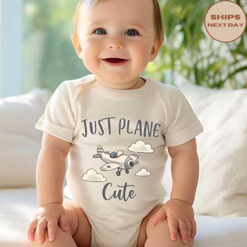 Just Plane Cute Baby Onesie®, Airplane Baby Bodysuit, Gift For Baby Shower, New Baby Gift