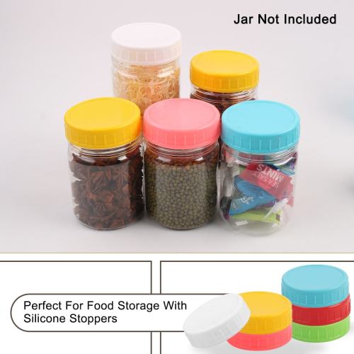 Colored Plastic Mouth Mason Jar Lid Anti-slip Food Storage Caps