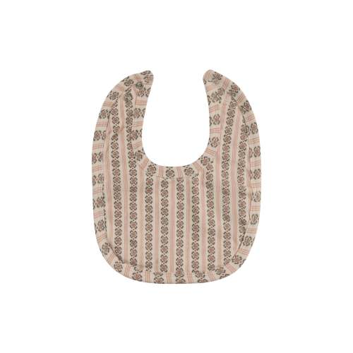 Baby Girl Bib | Ribbed Cotton | Linear Leaf | Aurora Classics – Ely's & Co.