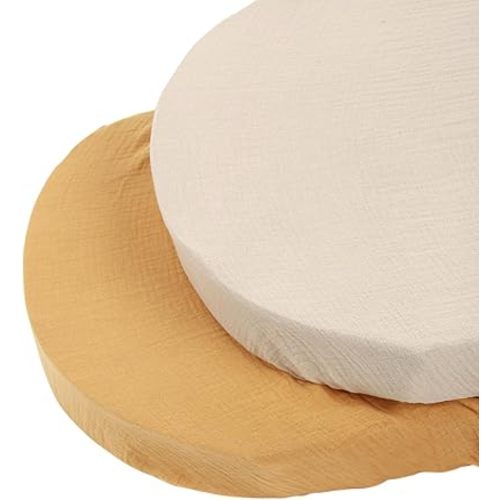 2pcs Breathable Cotton Baby Bassinet Sheets Soft & Washable Crib Liner Infant Cradles Bedding Sheets Large Size for Baby Baby Bassinet Fitted Sheet Baby Bassinet Fitted Sheet
