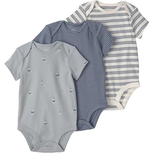 little planet by carter's unisex-baby 3-pack Short Sleeve Bodysuits Made With Organic Cotton