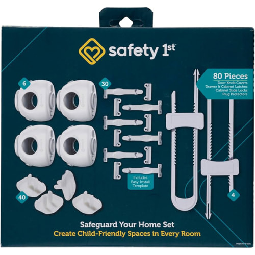 Safety 1st Home Safeguarding and Childproofing Set (80 Pcs), White