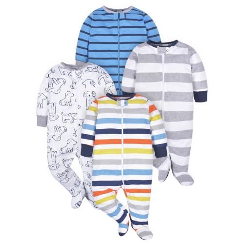 Onesies Brand Baby Boys' 4-pack Sleep 'N Play Footies