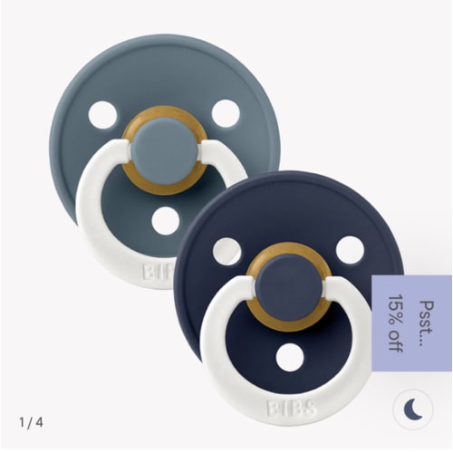 BIBS GLOW Pacifiers - Petrol/Deep Space Duo – Bibsworld store US