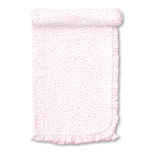 Kissy Sweethearts White Blanket