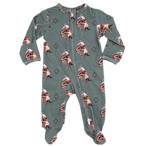 Cowkid Clothing Company Boy's Teal Bronc Jammies