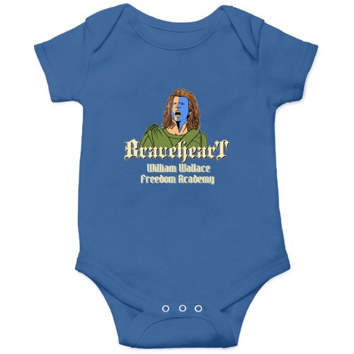 Braveheart William Wallace Freedom Academy TShirt Onesies Kids's Short Sleeve Onesie 12M Royal sold by Senojefro | SKU 729519707 | Printerval