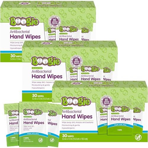 Boogie Antibacterial Hand Wipes - 90 Count