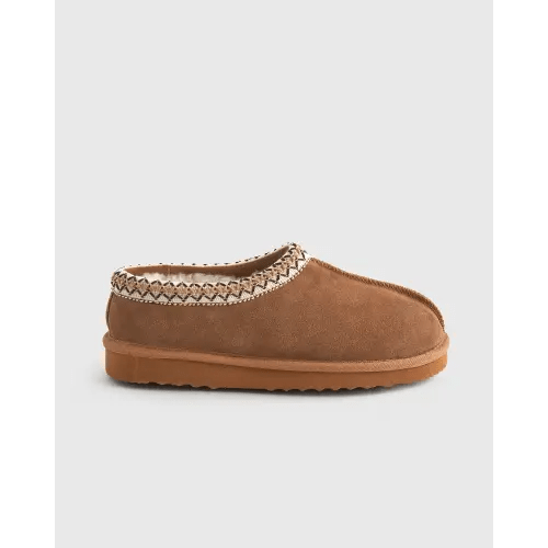 Australian Shearling Clog Slipper in Pecan