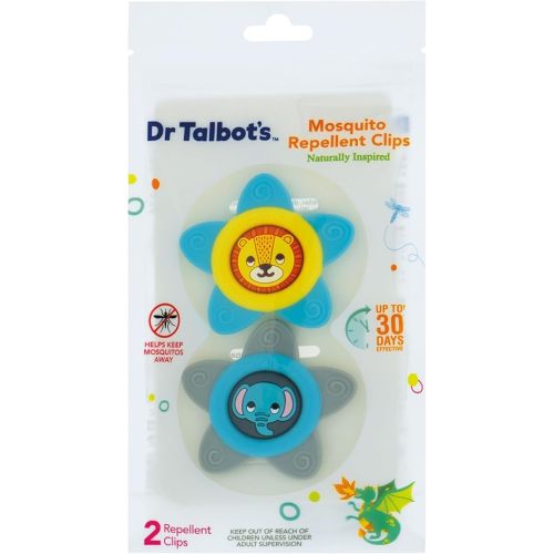 Dr. Talbot's Mosquito Clips for Baby & Toddler with Naturally Inspired Ingredients, Citronella & Lemongrass, DEET Free, 1 Pack (2 Clips)