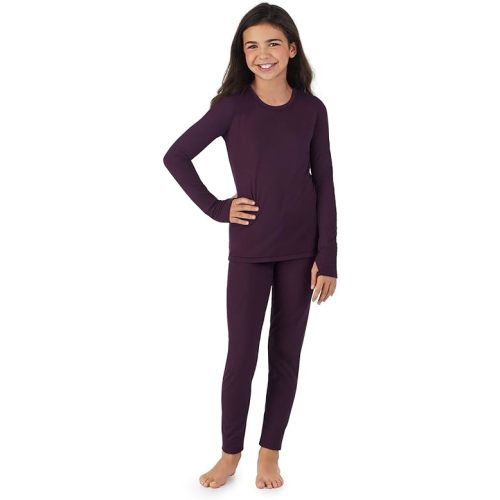 Cuddl Duds Kids Thermal Underwear Long Johns for Girls Fleece Lined- XS
