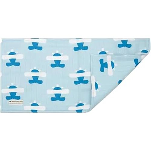 monica + andy Baby Organic Burp Cloth, Airplane Adventure, One Size