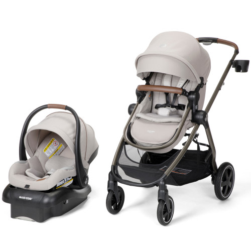 Maxi-Cosi Zelia² Luxe 5-in-1 Modular Travel System, New Hope Tan