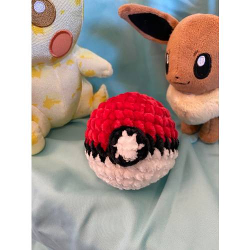Extra Plush Crochet Pokeball