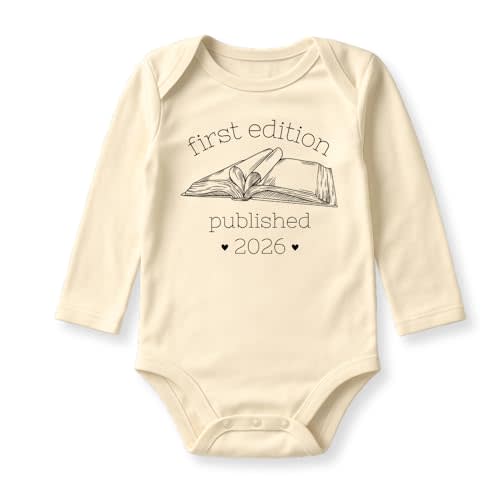 MangoHouse First Edition Published 2026 Baby Bodysuit, Cute Newborn Clothes, Baby Announcement