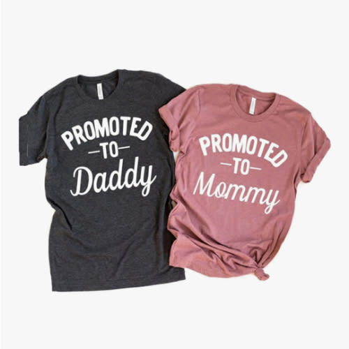 Southern Sisters Promoted to Mommy or Daddy Birth Announcement Shirts