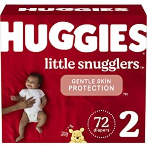 Amazon.com: Baby Diapers Size 2 (12-18 lbs), 72ct, Huggies Little Snugglers