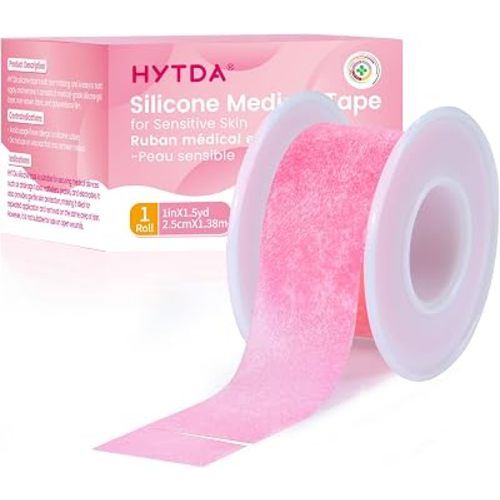 Silicone Medical Tape -1 in × 1.5 yds (1 Roll) Waterproof Tape