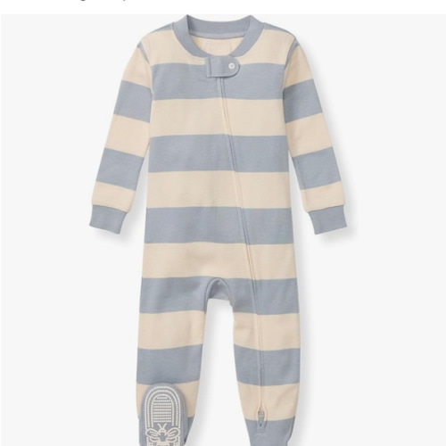 Burt's Bees Baby Boys Sleep and Play PJs, 100% Organic Cotton One-Piece Zip Front Romper Jumpsuit Pajamas