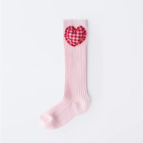 GINGHAM HEART SOCKS - Pink | ZARA United States