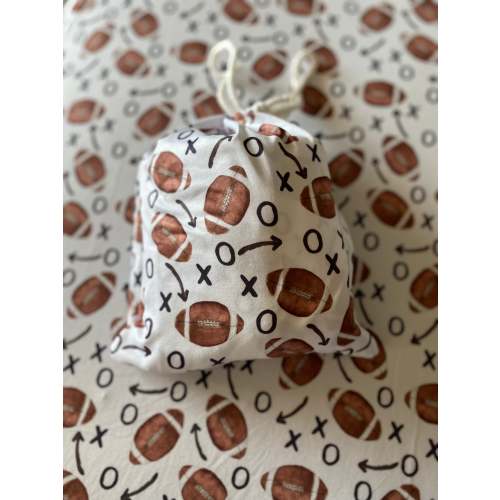 Football Fitted Crib Sheet