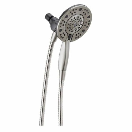 In2ition Two-in-One 4-Spray 6 in. Dual Wall Mount Fixed and Handheld Shower Head in SpotShield Brushed Nickel