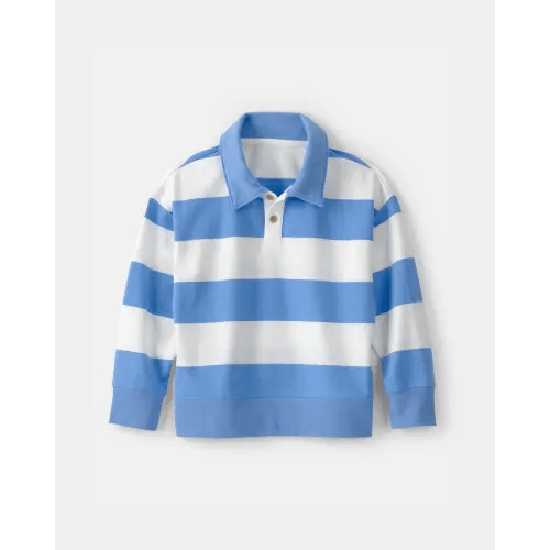 Boys Striped French Terry Pullover Sweatshirt - Blue/White | Carter's