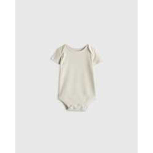 Softest Rib Short Sleeve Bodysuit in Grey Stripe