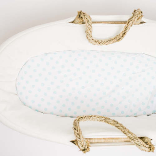 Mint Polka Dot Bassinet Sheet