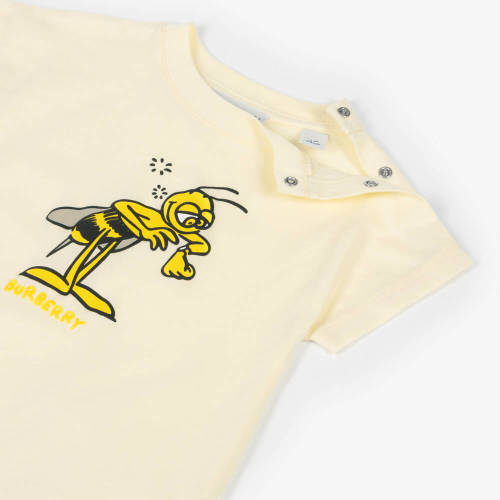 Burberry - Boys Yellow Bee Cotton Romper | Childrensalon Outlet