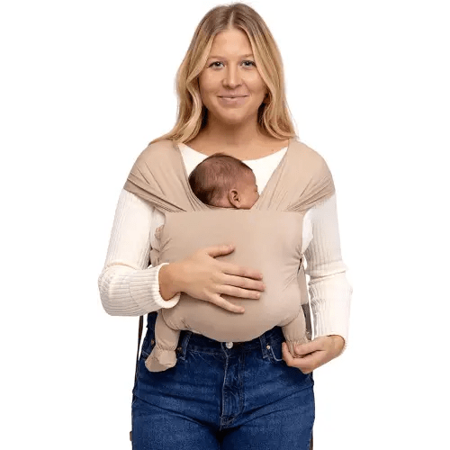 WildBird - Aerial Buckle Wrap - 0-6 Months - Large (L-4XL) Desrt Lark - Newborn Baby Carrier - Front Carry - Soft Fabric, Straps, Head Support, Padded Waist Belt - Baby Essentials - New Mom Gifts