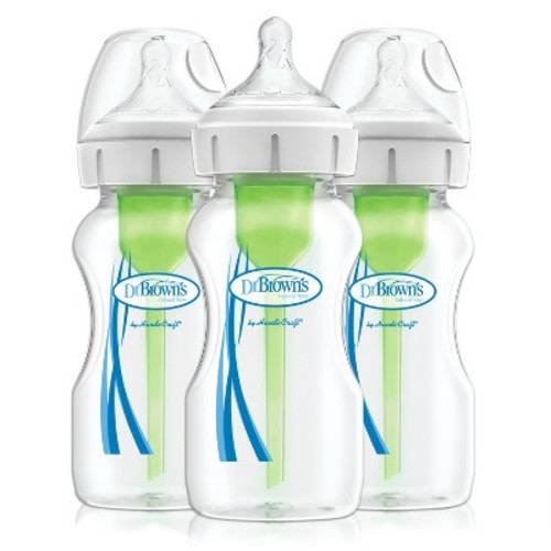 Dr. Brown's Natural Flow Options+ Wide Neck Bottles 3pk, Size: 9 Ounces