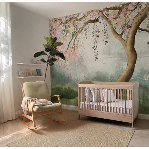 Willow Tree Peel and Stick Wallpaper Nursery
