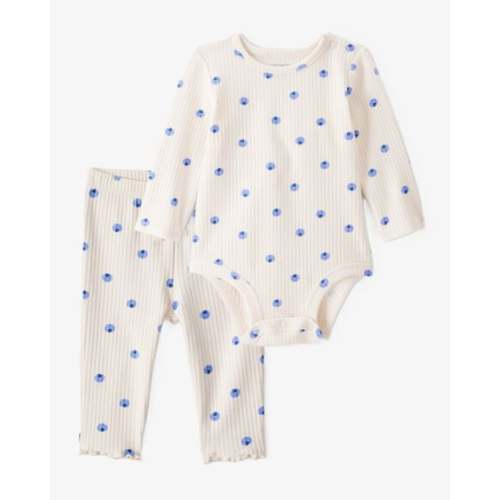 Baby Girl 2-Piece Blueberry Bodysuit & Pull-On Pants Set - Ivory - Carter's | Carter's