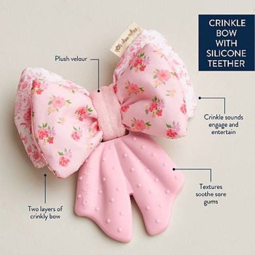 Itzy Ritzy Teensy Crinkle™ Bow Sensory-Friendly Teething Accessory