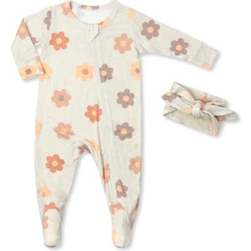 Jersey Long Sleeve Footie & Head Wrap Set, 0-3M