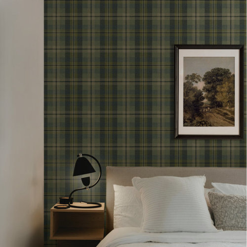 Ophelia & Co. Harry & Grace Pavestone Thornbury Tailored Plaid Peel And Stick Wallpaper & Reviews | Wayfair