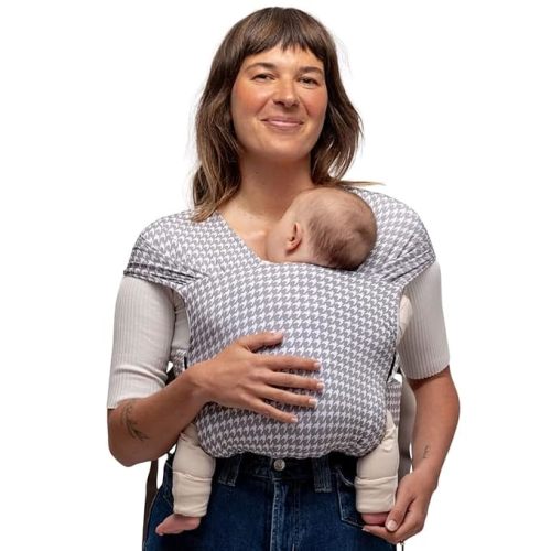 WildBird - Aerial Buckle Wrap - 0-6 Months - Standard (XS-XL) Lewis - Newborn Baby Carrier - Front Carry - Soft Fabric, Straps, Head Support, Padded Waist Belt - Baby Essentials - New Mom Gifts