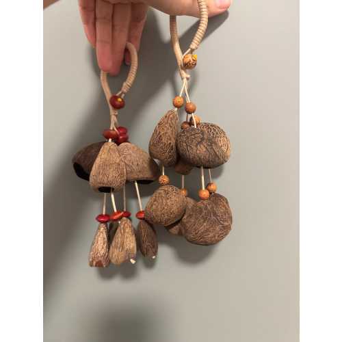 2pcs Handcrafted Pangi Seed Rattle: Natural Sound Healing, Yoga, Meditation