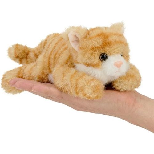 Cute Orange Cat Stuffed Animal Plush Toy - Weighted & Soft, Cute Small Plushie Gift for Kids, Girls, Boys, Adults. 8 inches