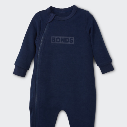 Buy Baby Tech Sweats Zip Wondersuit in Almost Midnight Online | BONDS