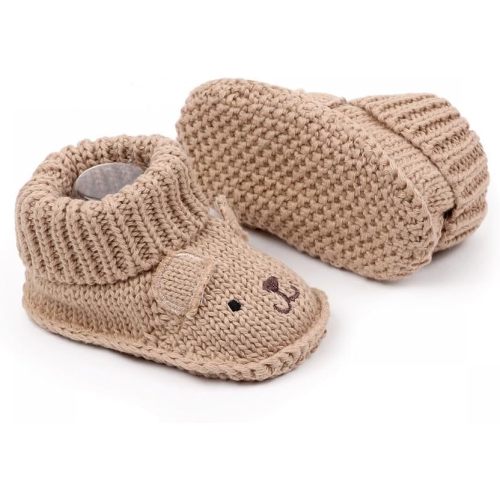 Infant Baby Boys Girls Knitted Booties Soft Cute First Walking Socks Shoes