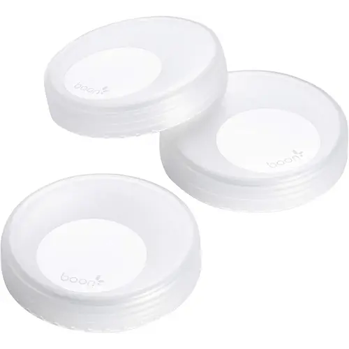 Boon Nursh Breast Milk Storage Lids - Made for Boon Nursh Bottles - Lids for Formula Travel Container - Breastfeeding Essentials and Baby Feeding Supplies - 3 Count