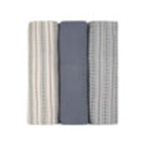 Baby Boy Muslin Swaddle Blanket 3-Pack | Jersey Cotton | Linear Tulip | Ely's & Co – Ely's & Co.