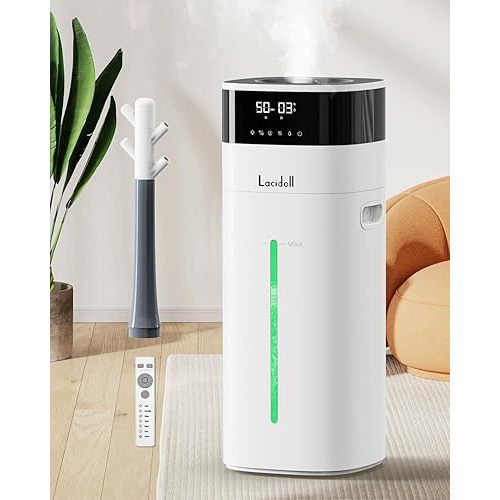 LACIDOLL Cool and Warm Mist Humidifier Large Room, 5.3Gal/20L