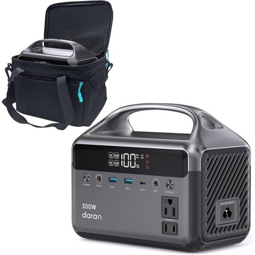 DARAN Portable Power Station 89.6Wh LiFePO4 Battery 100W(200W Peak) Solar Power Bank, Portable Charger Small Generator with AC Outlets & PD Fast Charging for Home/Laptop/Camping(Solar Panel Optional)