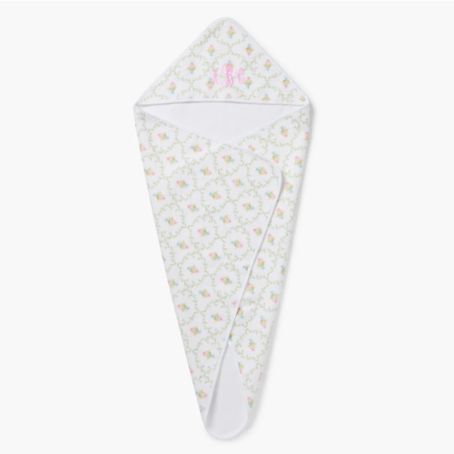 Hooded Towel - Pastel Trellis