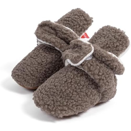 Newborn Baby Boy Girl Soft Fleece Booties Stay On Infant Slippers Socks Shoe Non Skid Gripper Toddler First Walkers Winter Ankle Crib Shoes